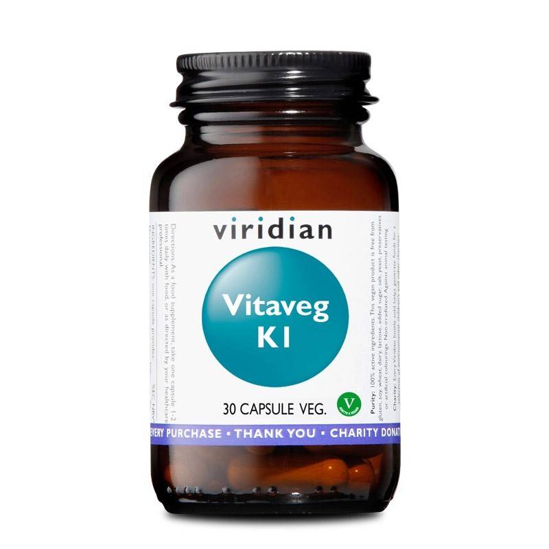 Viridian Vitaveg K1 Integratore Vegano per Sangue ed Ossa 30 Capsule