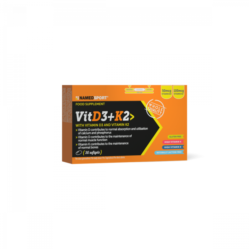 Named Sport VitD3 + K2 Integratore di Vitamine 30 softgel