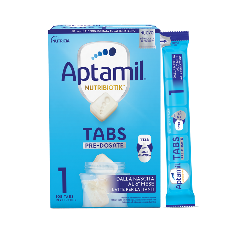 Aptamil Nutribiotik Tabs 1 Latte di partenza in Tabs pre-dosate 21 bustine