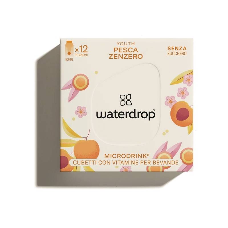 Waterdrop Microdrink Youth Cubetti con Vitamine per Bevande Gusto Pesca e  Zenzero 12 cubetti