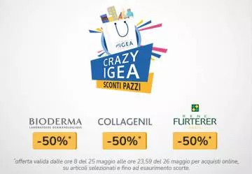 Crazy Igea Maggio: 3 marchi al 50%